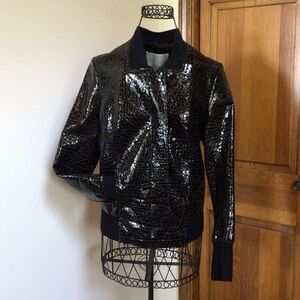 Philip Lim Leather Jacket, black, New, Size 0